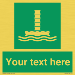 Custom sign safe condition Evacuation chute 